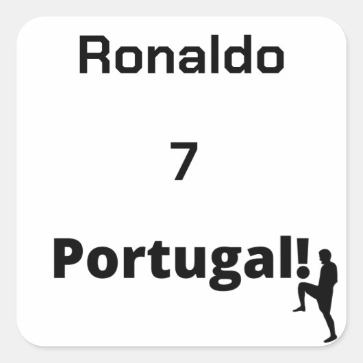ポルトガル語サッカー選手のカスタマイズ スクエアシール (正面)