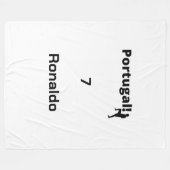 ポルトガル語サッカー選手のカスタマイズ フリースブランケット (正面(横))