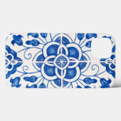 ポルトガル語タイル地中海のブルーフローラ Case-Mate iPhoneケース (裏面 (横))