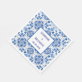 ポルトガル語タイル地中海のブ結婚ルー スタンダードランチョンナプキン (角)