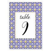 ポルトガル語タイル地中海のブ結婚ルー テーブルナンバー (裏面)