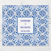 ポルトガル語タイル地中海のブ結婚ルー ビールラベル (シングルラベル)