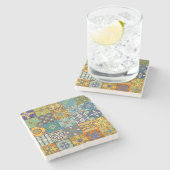 ポルトガル語タラベラタイルデザイン ストーンコースター (横)