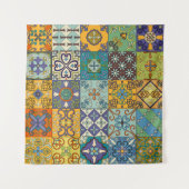 ポルトガル語タラベラタイルデザイン タペストリー (正面(横))