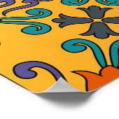 ポルトガル語タラベラタイルデザイン ポスター (角)