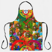 ポルトガル語デザインオールオーバープリントエプロン エプロン (正面)