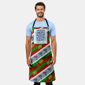 ポルトガル語デザインオールオーバープリントエプロン エプロン (着用した状態)