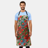 ポルトガル語デザイン エプロン (着用した状態)