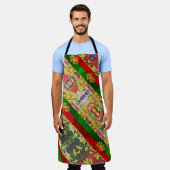 ポルトガル語デザイン エプロン (着用した状態)