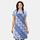 ポルトガル語デザイン エプロン (着用した状態)