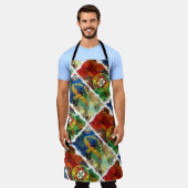 ポルトガル語デザイン エプロン (着用した状態)