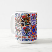 ポルトガル語デザイン コーヒーマグカップ (正面左)