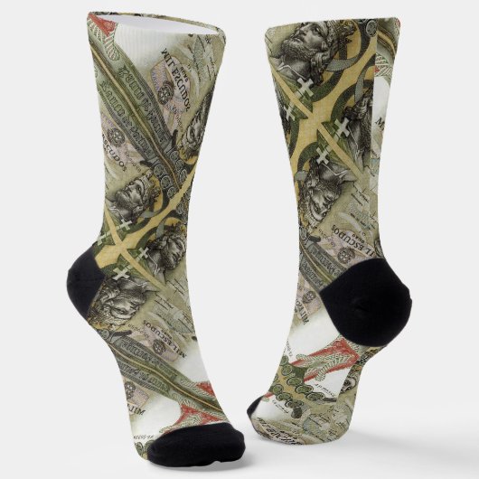 ポルトガル語デザイン ソックス (傾斜あり)