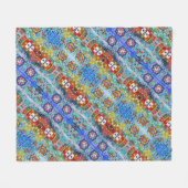 ポルトガル語デザイン フリースブランケット (正面(横))