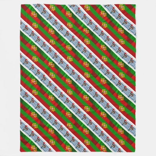 ポルトガル語デザイン フリースブランケット (正面)