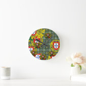 ポルトガル語デザイン ラウンド壁時計 (ホーム)