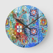 ポルトガル語デザイン ラウンド壁時計 (正面)