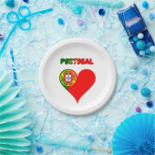 ポルトガル語ハート ペーパープレート (パーティー)