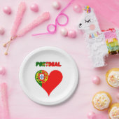 ポルトガル語ハート ペーパープレート (パーティー)