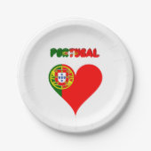 ポルトガル語ハート ペーパープレート (正面)
