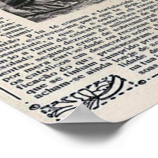 ポルトガル語ファティマ奇跡の私達の女性 ポスター (角)