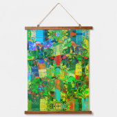 ポルトガル語フォークアートウッドトップウォールタペストリー 吊り下げ型タペストリー (正面3)