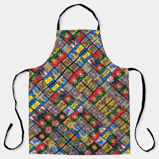 ポルトガル語フォークアートデザイン エプロン (正面)