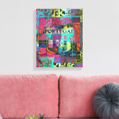 ポルトガル語フォークアートデザイン キャンバスプリント (インサイチュ (リビング))