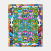 ポルトガル語フォークアートフリースブランケット フリースブランケット (正面)