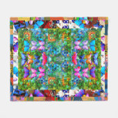 ポルトガル語フォークアートフリースブランケット フリースブランケット (正面(横))