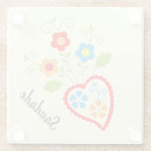 ポルトガル語フォークハートとサウダード語 ガラスコースター (裏面)