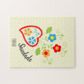 ポルトガル語フォークハートとサウダード語 ジグソーパズル (横)