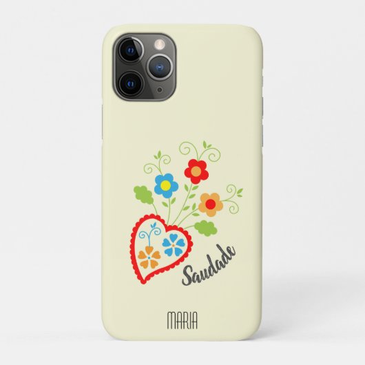 ポルトガル語フォークハートとサウダード語 Case-Mate iPhoneケース (裏)