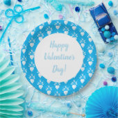 ポルトガル語フォークハートの花模様 ペーパープレート (パーティー)