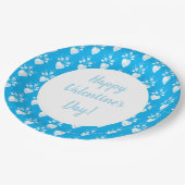 ポルトガル語フォークハートの花模様 ペーパープレート (アングル)