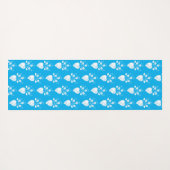 ポルトガル語フォークハートの花模様 ヨガマット (裏面(横))