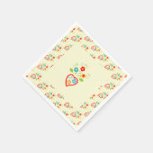 ポルトガル語フォークロマンチックハート スタンダードカクテルナプキン (角)