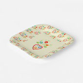 ポルトガル語フォークロマンチックハート ペーパープレート (傾斜あり)