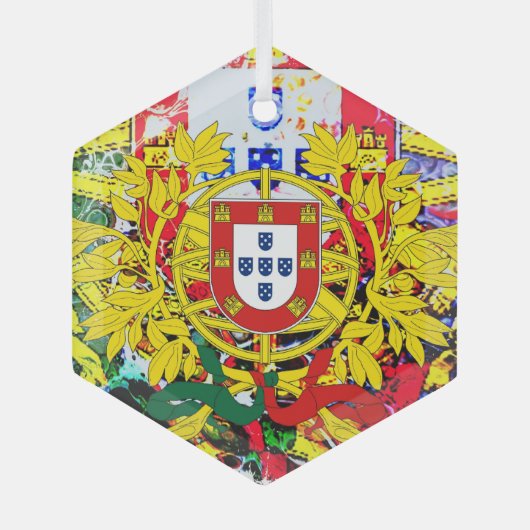 ポルトガル語フォーク美術陶芸オーナメント ガラスオーナメント (正面)