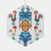 ポルトガル語フォーク芸術 ガラスオーナメント (正面)