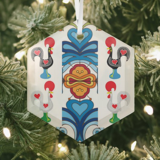 ポルトガル語フォーク芸術 ガラスオーナメント (インサイチュ)