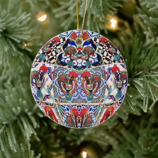 ポルトガル語フォーク芸術 セラミックオーナメント (ツリー)