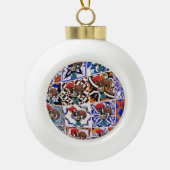 ポルトガル語フォーク芸術 セラミックボールオーナメント (正面)