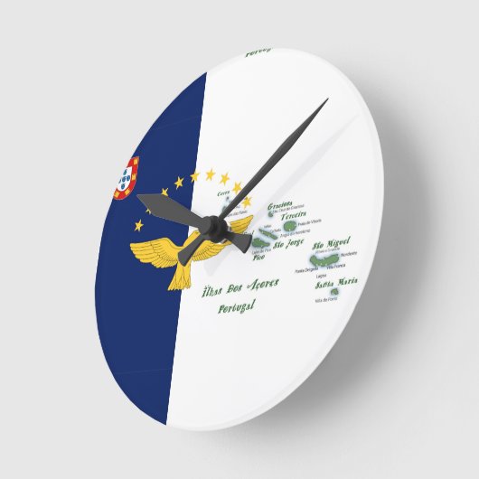 ポルトガル語フォーク芸術 ラウンド壁時計 (傾斜)
