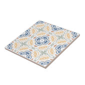 💙💛ポルトガル語ブルーイエローシームレスパターン タイル (側面)