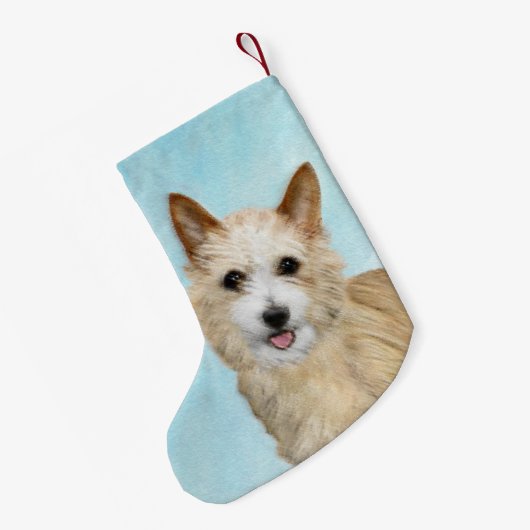 ポルトガル語ポデゴ・ペケノ絵画のオリジナル- Art スモールクリスマスストッキング (裏面 (吊り時))