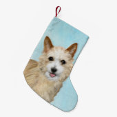 ポルトガル語ポデゴ・ペケノ絵画のオリジナル- Art スモールクリスマスストッキング (正面 (吊り時))