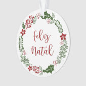ポルトガル語メリークリスマスリースフェリーズ・ナタール オーナメント (正面)