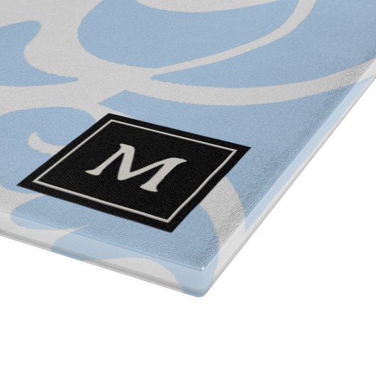 ポルトガル語モノグラム地中海の青 カッティングボード (角)