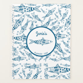 ポルトガル語リスボンイワシ模様アズレヨス白 プランナー手帳